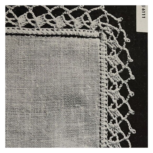 Vintage 1948 Handkerchief Edgings Tatting Crochet Pattern 6111 Irish Lace Doily - Picture 1 of 1